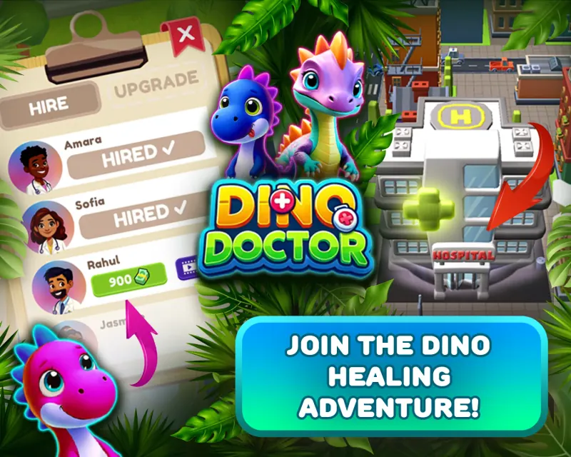 баннер Dino Doctor с кнопкой призыва присоединиться