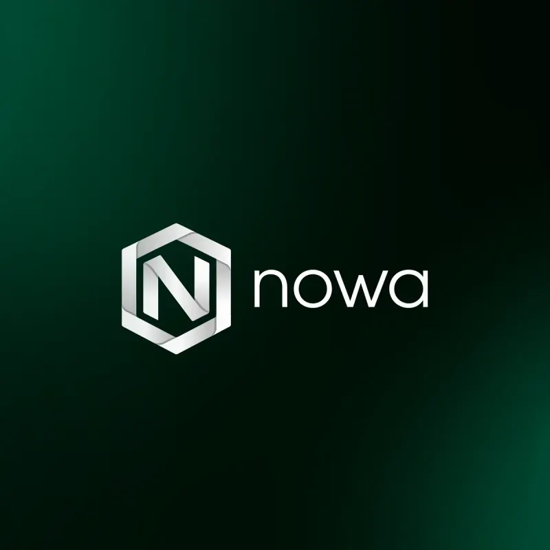 минималистичный знак nowa из шестиугольника с буквой N