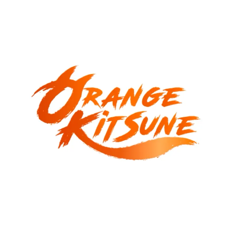 оранжевый кистевой леттеринг Orange Kitsune