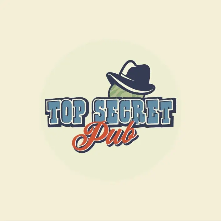 светлый вариант Top Secret Pub со шляпой и усами