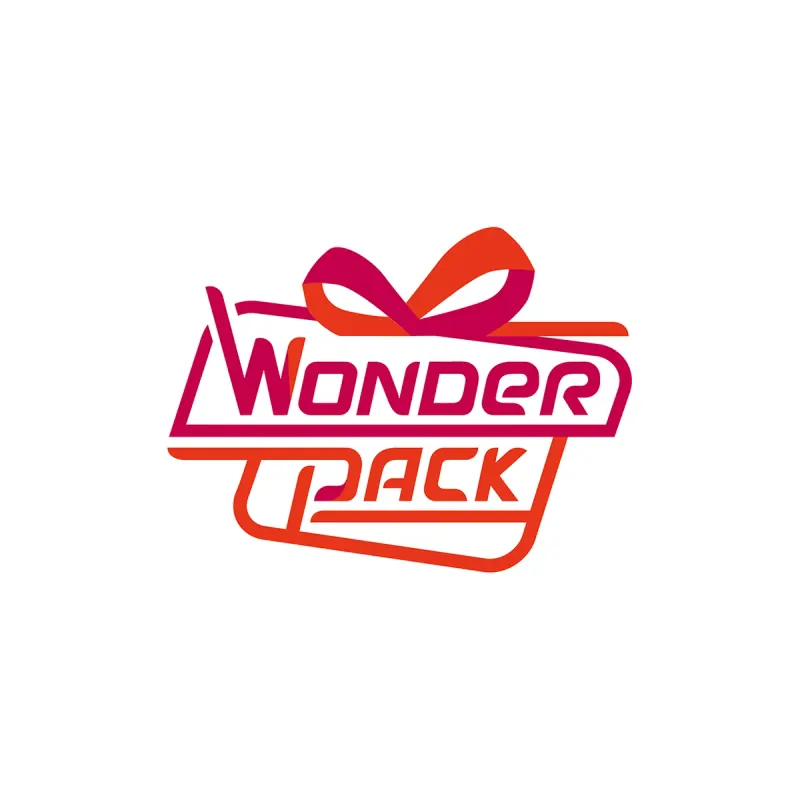 красный логотип Wonder Pack в виде подарочной коробки