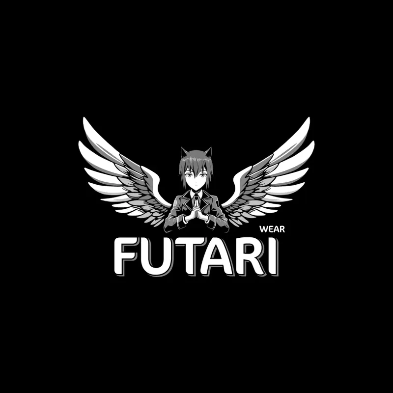 эмблема Futari Wear с крылатым персонажем