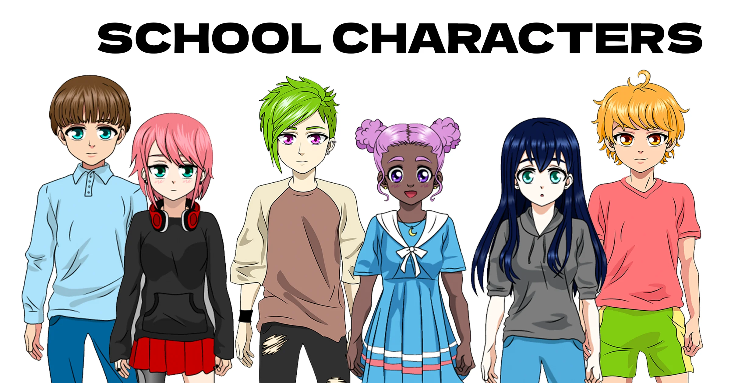 SCHOOL CHARACTERS — обложка проекта